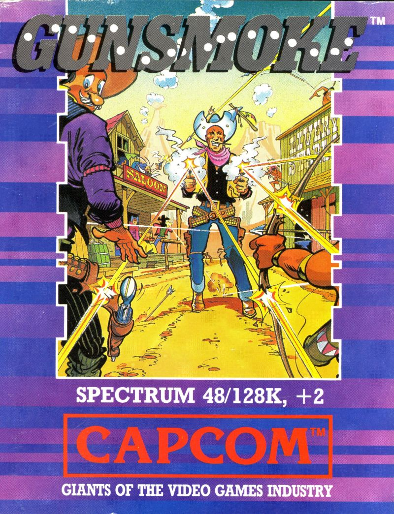 Gunsmoke box art for ZX Spectrum
