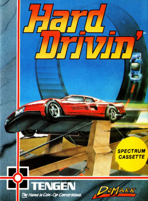 Hard Drivin' box art for ZX Spectrum