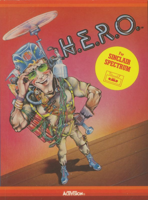 H.E.R.O. box art for ZX Spectrum