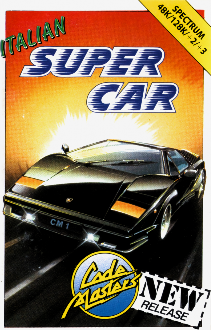Italian Supercar box art for ZX Spectrum