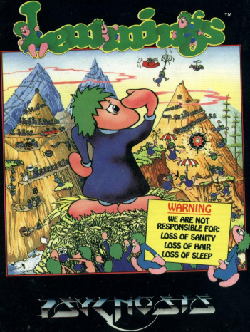 Lemmings box art for ZX Spectrum