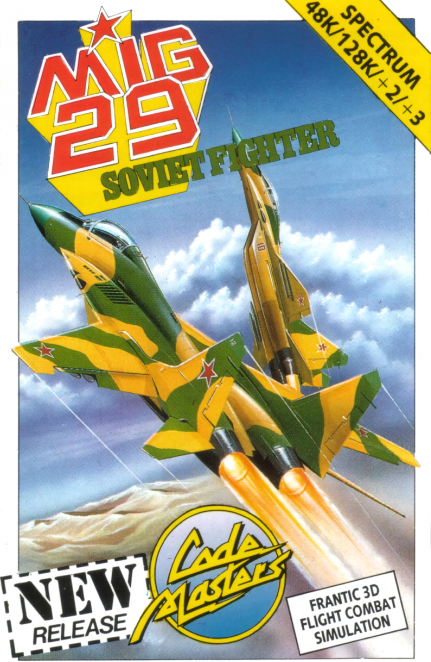 Mig 29 Soviet Fighter box art for ZX Spectrum