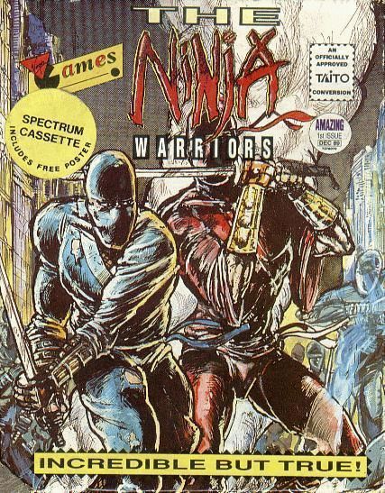 The Ninja Warriors box art for ZX Spectrum