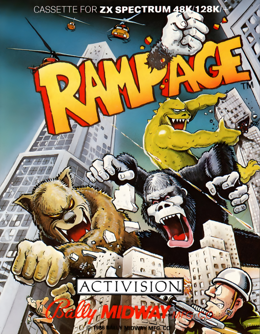 Rampage box art for ZX Spectrum