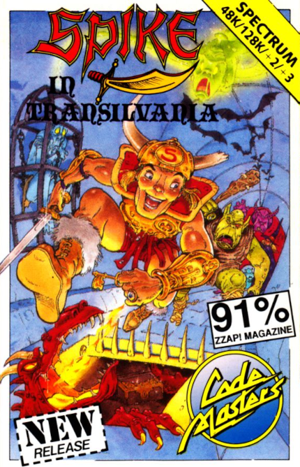 Spike in Transylvania box art for ZX Spectrum