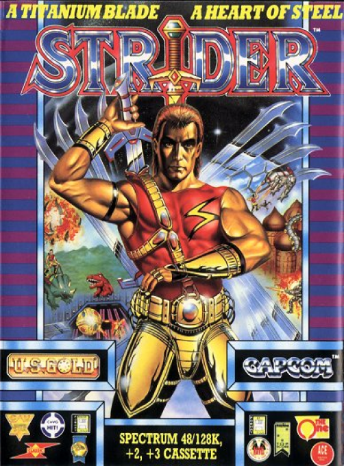 Strider box art for ZX Spectrum
