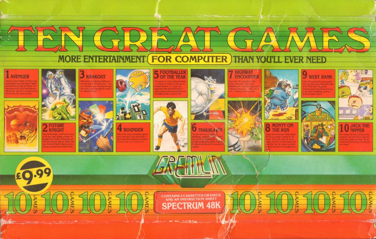 Ten Great Games box art for ZX Spectrum