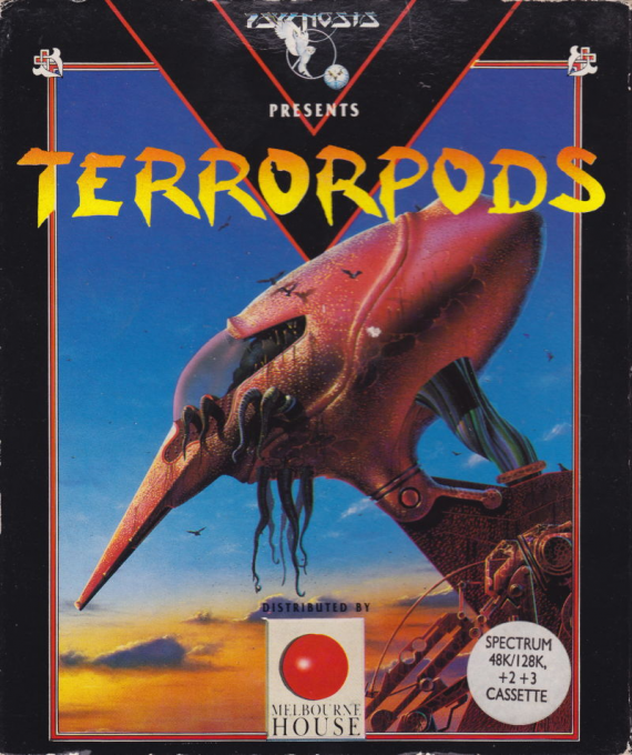 Terrorpods box art for ZX Spectrum