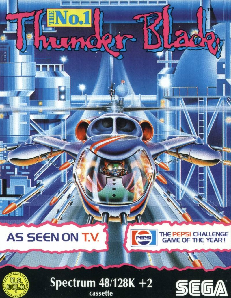 Thunder Blade box art for ZX Spectrum