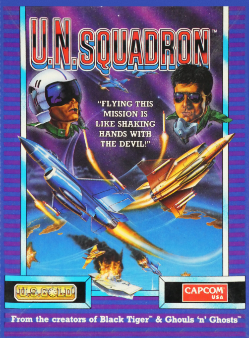 UN Squadron box art for ZX Spectrum