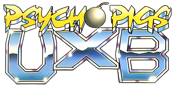 Psycho Pigs UXB logo for ZX Spectrum