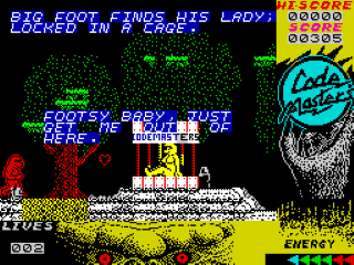 Bigfoot screenshot 2 for ZX Spectrum