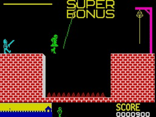 Hunchback back cover for ZX Spectrum
