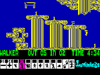 Lemmings screenshot 3 for ZX Spectrum