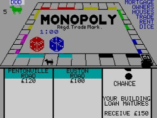 Monopoly screenshot 2 for ZX Spectrum