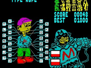 Type-Rope screenshot 2 for ZX Spectrum