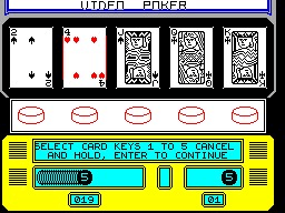 Las Vegas Video Poker screenshot 2 for ZX Spectrum