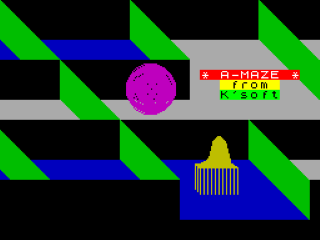 A-Maze title screen for ZX Spectrum
