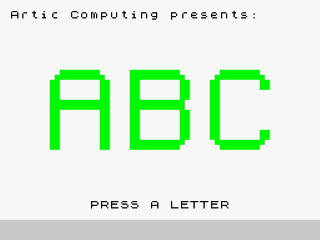 A B C title screen for ZX Spectrum
