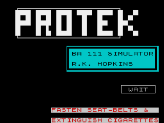 Airliner title screen for ZX Spectrum