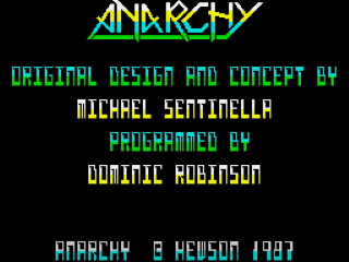 NARC title screen for ZX Spectrum