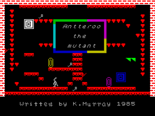 Antteroo title screen for ZX Spectrum