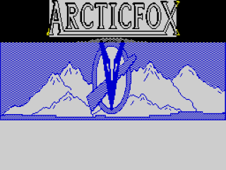 Arcticfox title screen for ZX Spectrum