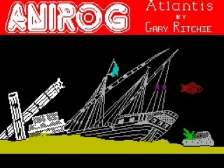 Atlantis title screen for ZX Spectrum