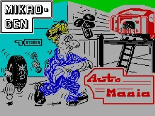 Automania title screen for ZX Spectrum