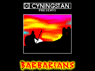 Barbarian title screen for ZX Spectrum