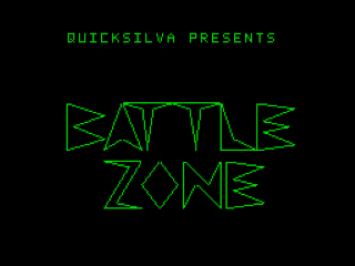 Battlezone title screen for ZX Spectrum