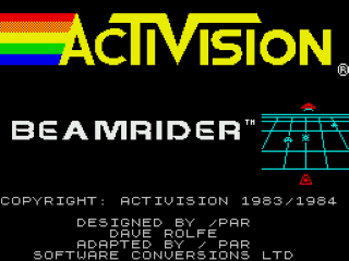 Beamrider title screen for ZX Spectrum