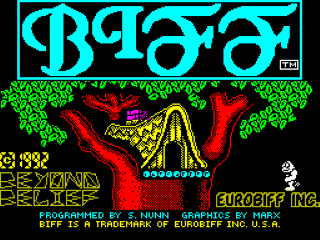 Biff title screen for ZX Spectrum