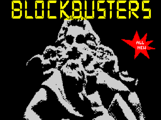 Blockbusters title screen for ZX Spectrum