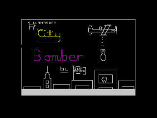 Bomber title screen for ZX Spectrum
