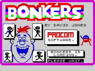 Bonkers title screen for ZX Spectrum