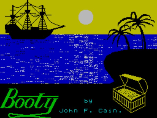 Booty title screen for ZX Spectrum