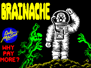 Brainache title screen for ZX Spectrum