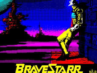 Bravestarr title screen for ZX Spectrum