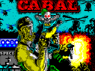 Cabal title screen for ZX Spectrum