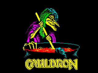 Cauldron title screen for ZX Spectrum