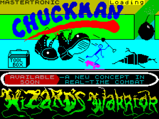 Chuckman title screen for ZX Spectrum