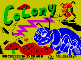 Colony title screen for ZX Spectrum