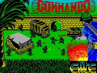 Commando title screen for ZX Spectrum