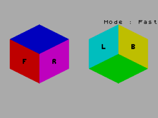Cube title screen for ZX Spectrum