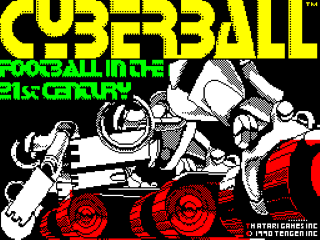Cyberball title screen for ZX Spectrum