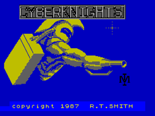 Cyberknights title screen for ZX Spectrum