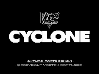 Cyclone title screen for ZX Spectrum