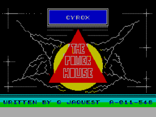 Cyrox title screen for ZX Spectrum