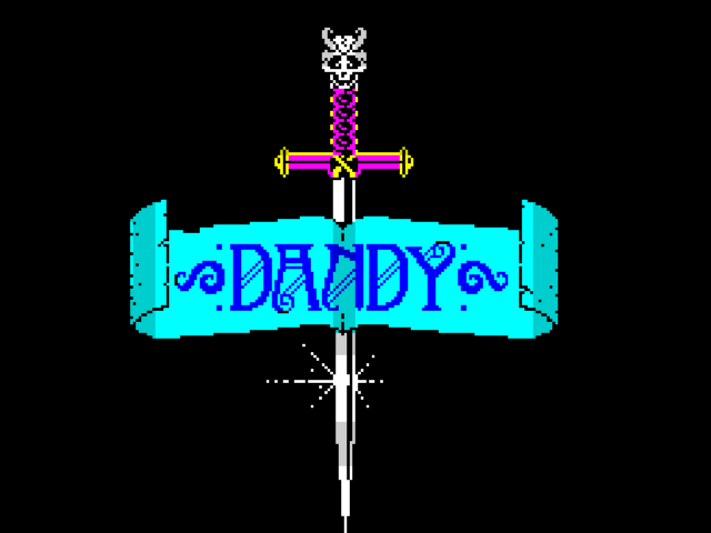 Dandy title screen for ZX Spectrum